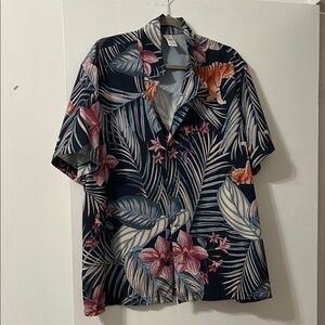 Tropical Print Short Sleeve Shirt
